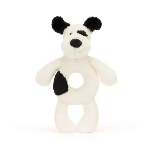 Hochet Bashful Black and White Puppy , Jellycat