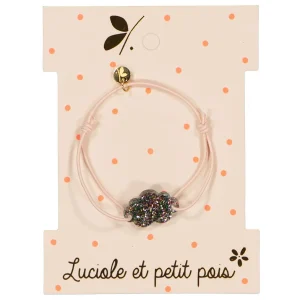 Bracelet cordon élastique / rose pâle