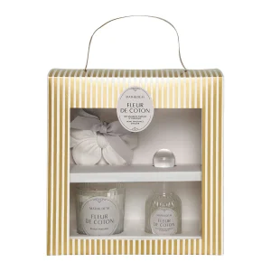 Coffret découverte diffuseur bougie et décor parfumé Les Intemporelles – Fleur de Coton Mathilde M