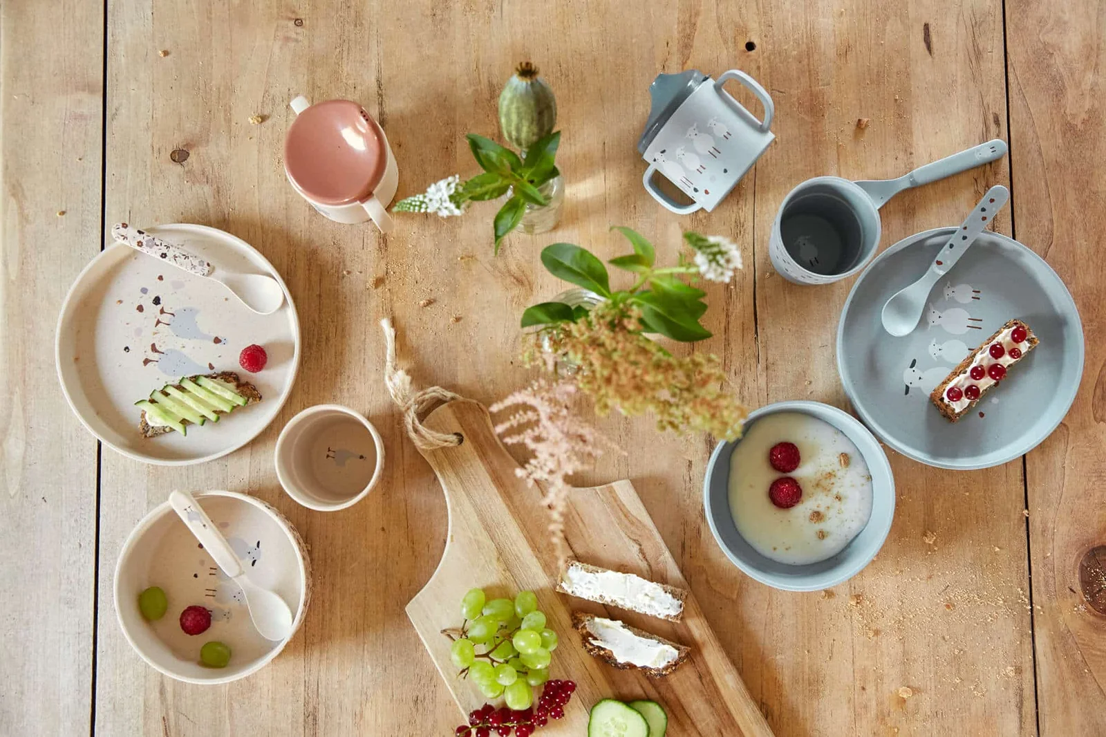 Coffret Repas Tiny Farmer Mouton et Oie Bleu – Image 4