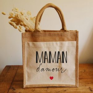Cabas format carré – Maman d&rsquo;amour