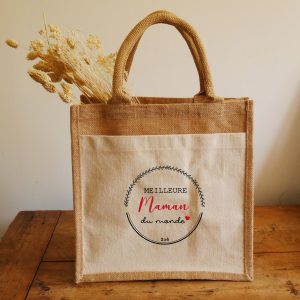 Cabas personnalisé format carré – meilleure Maman du monde
