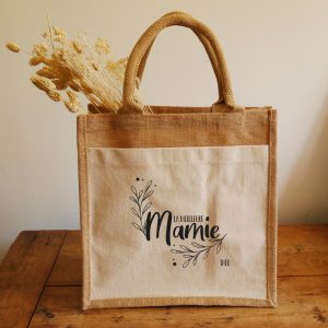 Cabas personnalisé format carré la meilleure Mamie