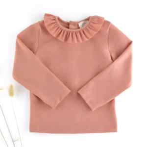 Haut à volant anti-uv rose – Les petits dorés