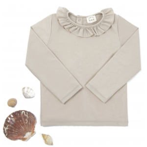 Haut à volant anti-uv beige – Les petits dorés