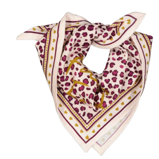 Foulard léopard violet 100cm – Frangin Frangine – Image 3