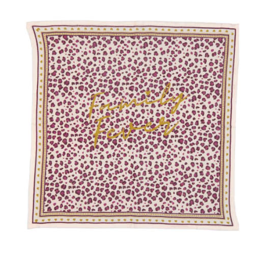 Foulard léopard violet 100cm – Frangin Frangine – Image 2
