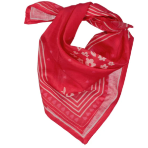 Foulard rouge et rose 50cm – Frangin Frangine