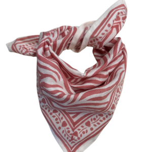 Foulard Zèbre Rose 50 cm – Maison Augustin