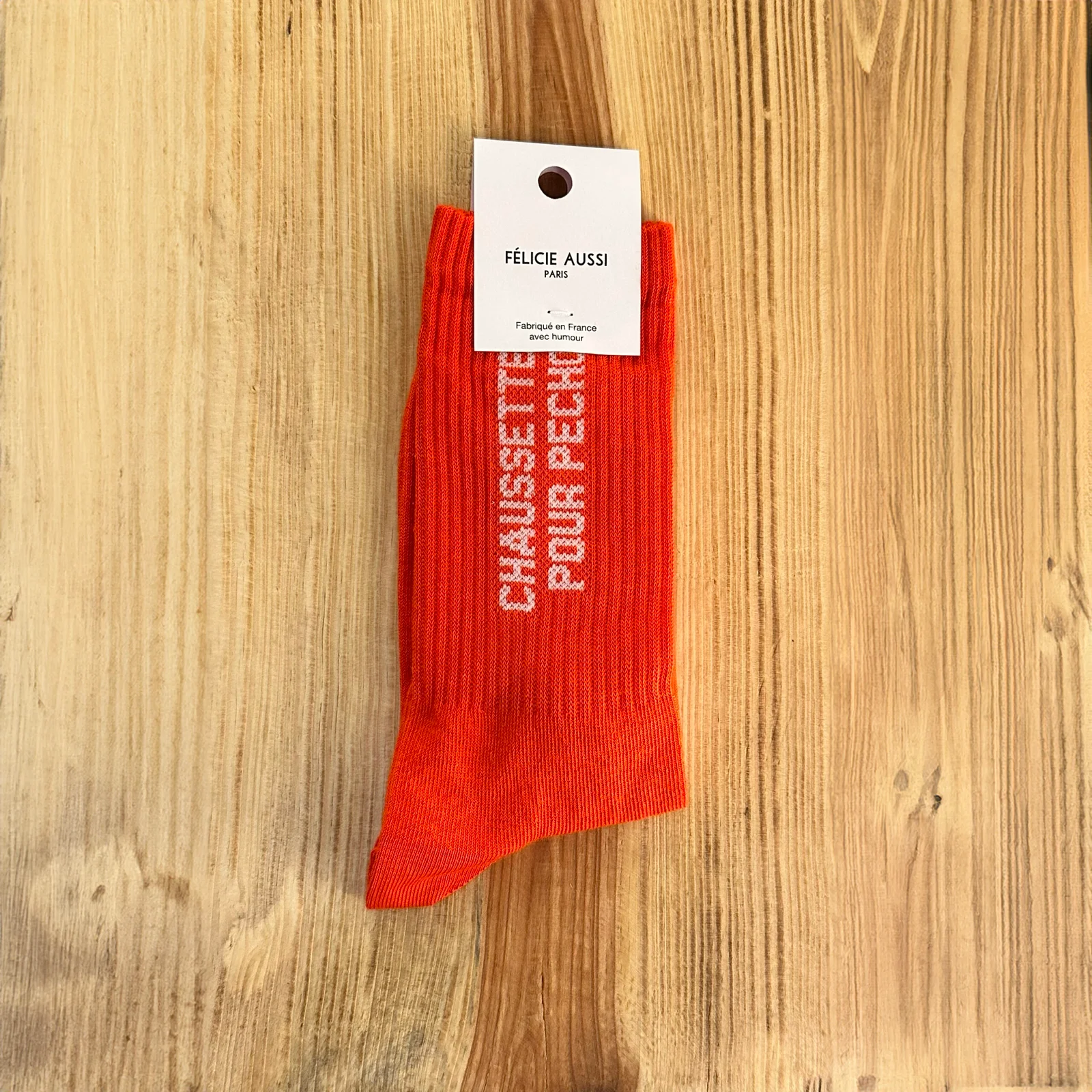 Chaussettes « Pour Pécho » Rouge, Félicie Aussi
