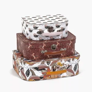 Lot de 3 valises imprimées