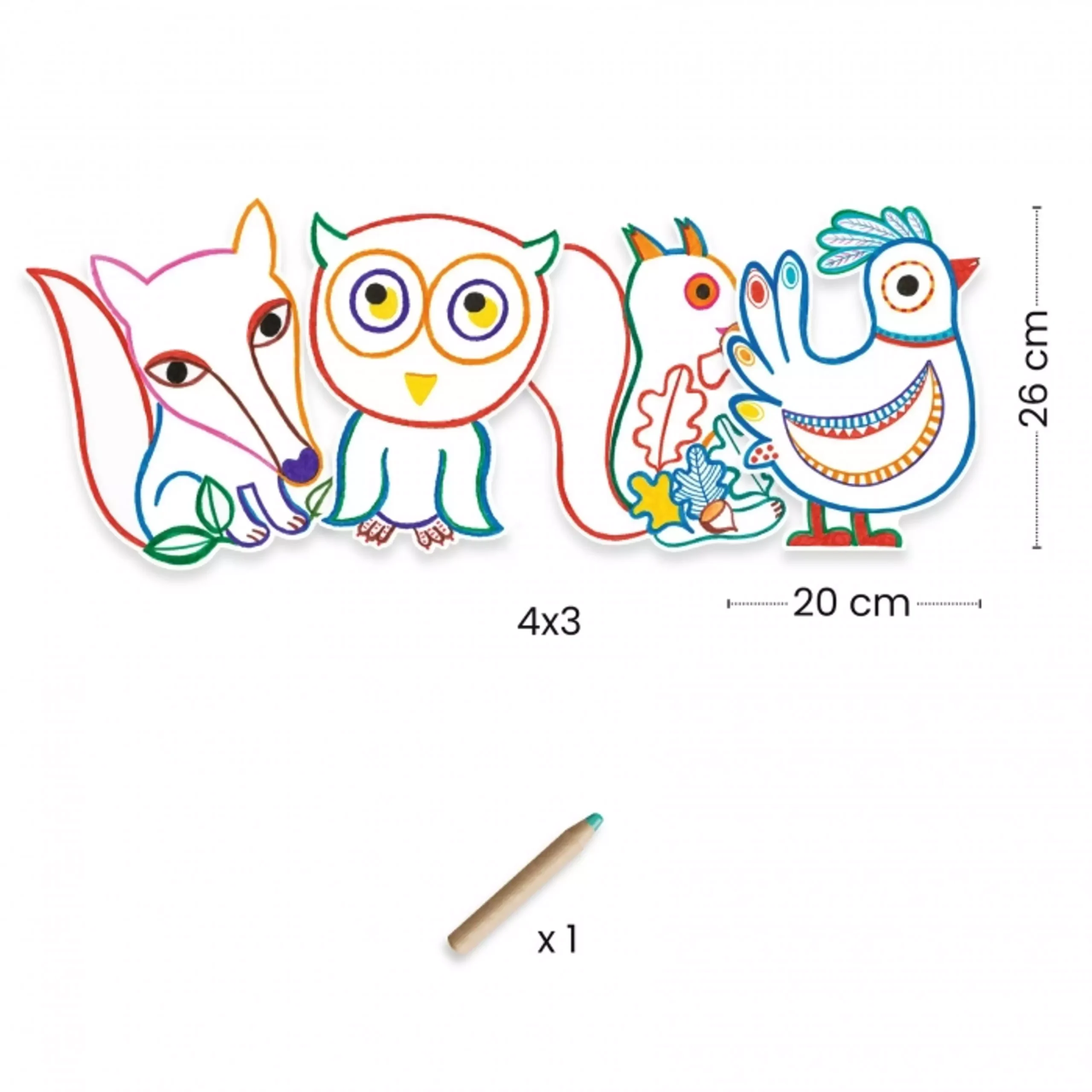 Coloriage Petits Animaux de la forêt, Djeco – Image 2