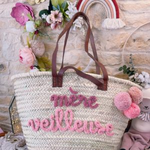 * Panier de plage mère veilleuse double anses