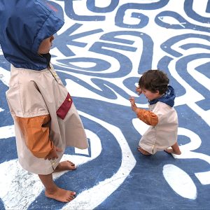 Poncho de pluie bleu – POULE PARTY