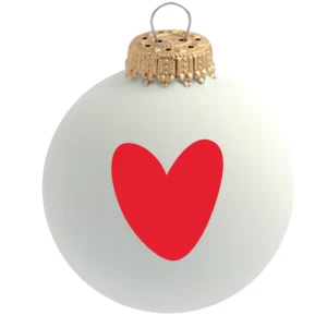 Boule de Noël Personnalisable Cœur Rouge – Baubels