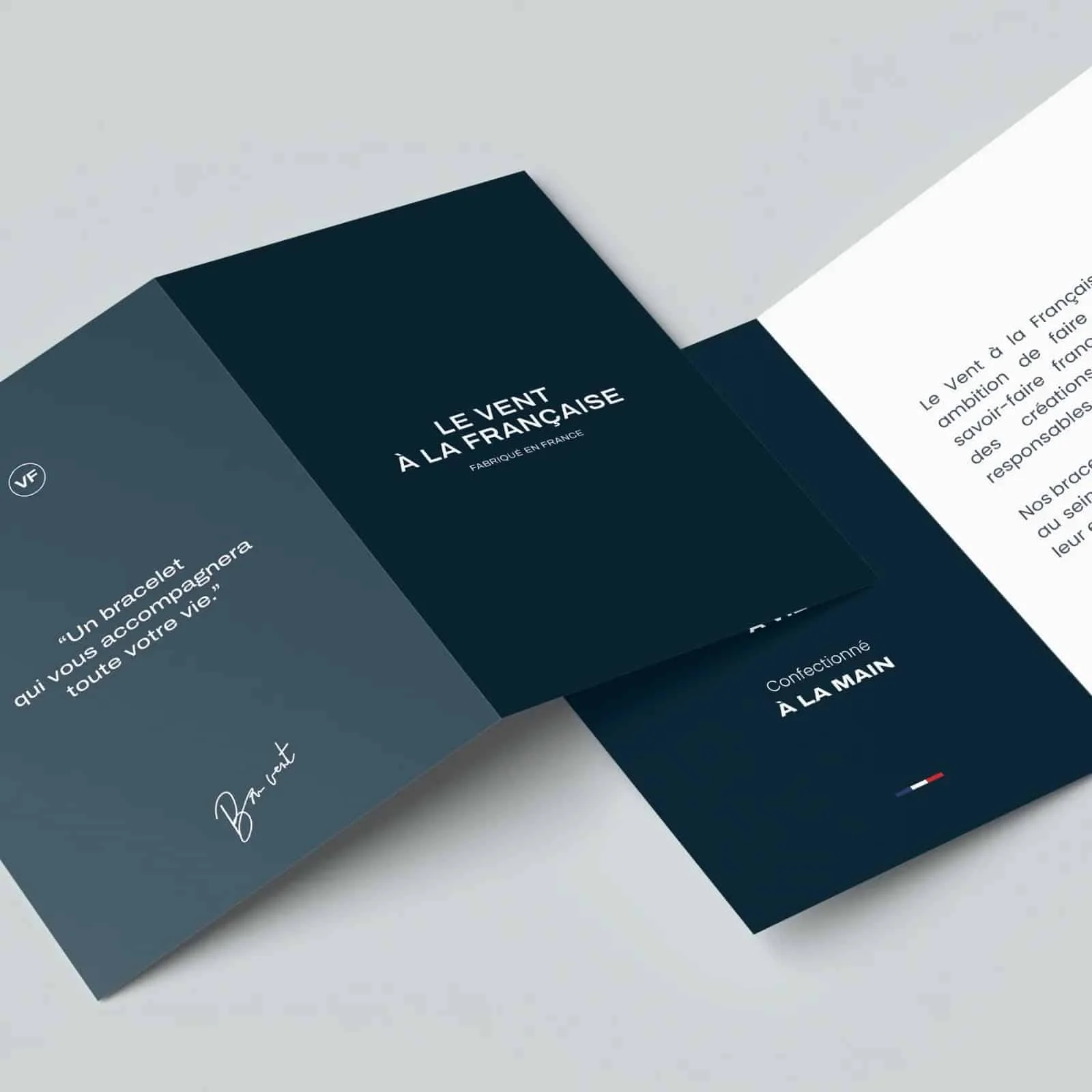 Bracelet Vieilli Amiral Bleu et Orange, Rose des Vents – Image 4