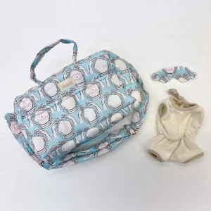 *Sac à langer poupée en coton Future is bright avec combinaison Inès GORDIS en éponge écru et bord beige