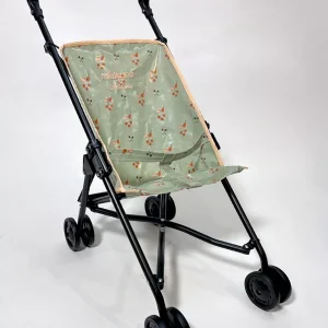 *Poussette poupée Fruits de saison sur châssis noir