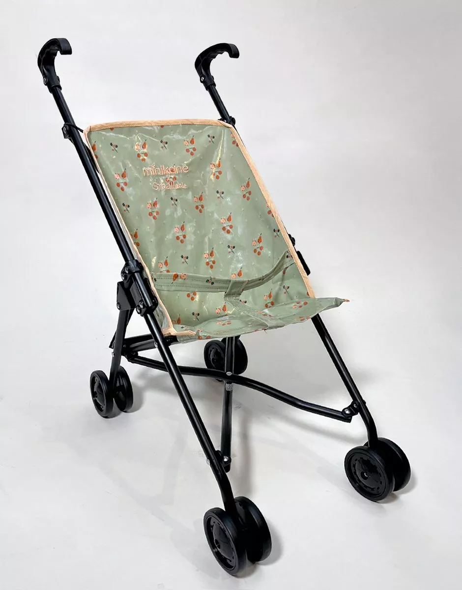 *Poussette poupée Fruits de saison sur châssis noir