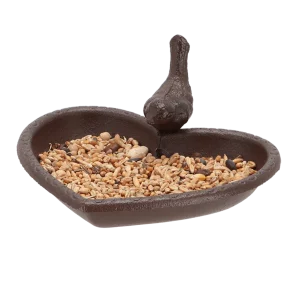 Bain d&rsquo;Oiseau Cœur en Fonte, Esschert Design