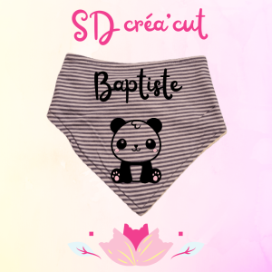 Bavoirs Bandana Bleu Rayé