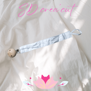 Attache Tétine en Tissu Beige