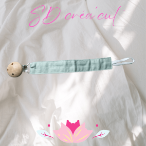 Attache Tétine en Tissu Verte