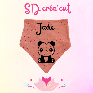 Bavoirs Bandana Rose à Pois