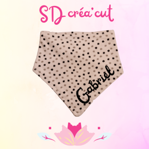 Bavoirs Bandana Blanc Tacheté