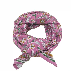 Foulard Delhi cerise 100 cm – So family