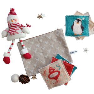 Lingettes lavables Noël