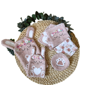 Gant de toilette et cotons réutilisables