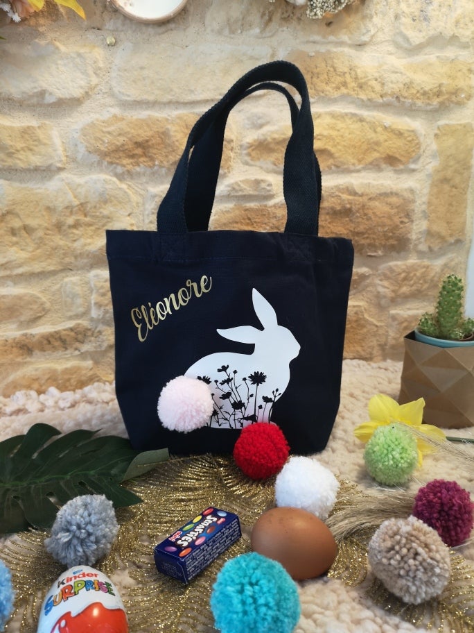 Petit panier de Pâques bleu marine lapin ou poussin – Image 3