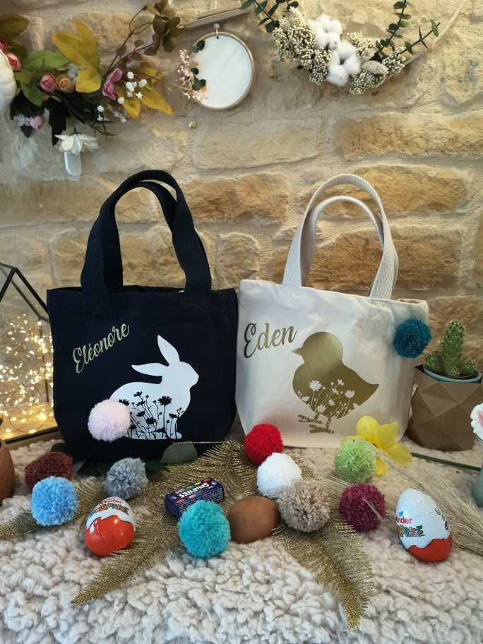 Petit panier de Pâques bleu marine lapin ou poussin – Image 6