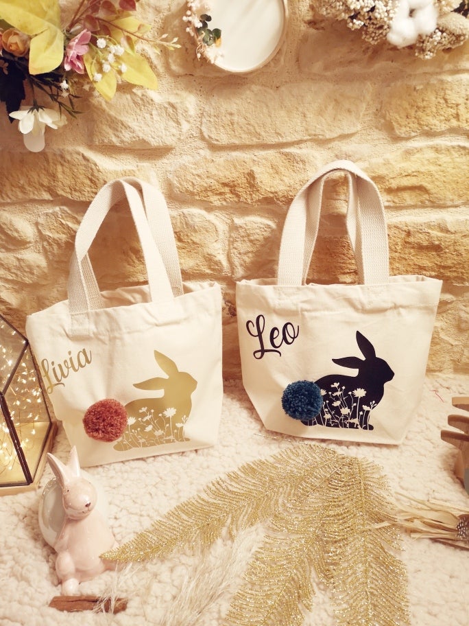 Petit panier de Pâques beige lapin ou poussin – Image 3