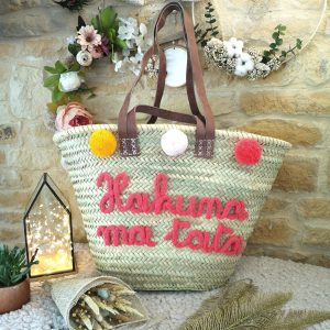 Panier de plage Hakuna ma tata double anses