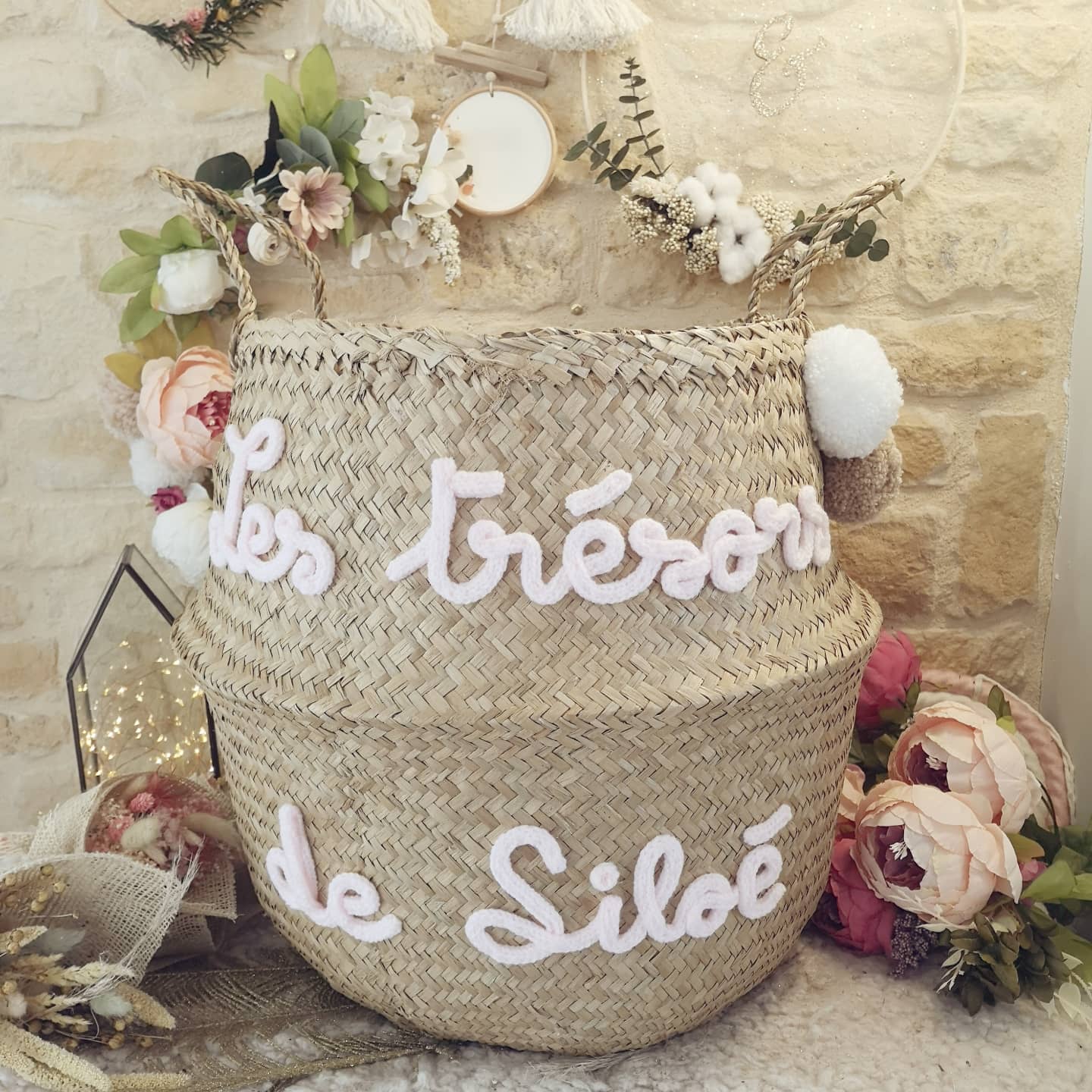 Grand Panier à jouets modèle les trésors de ou d’ – Image 2