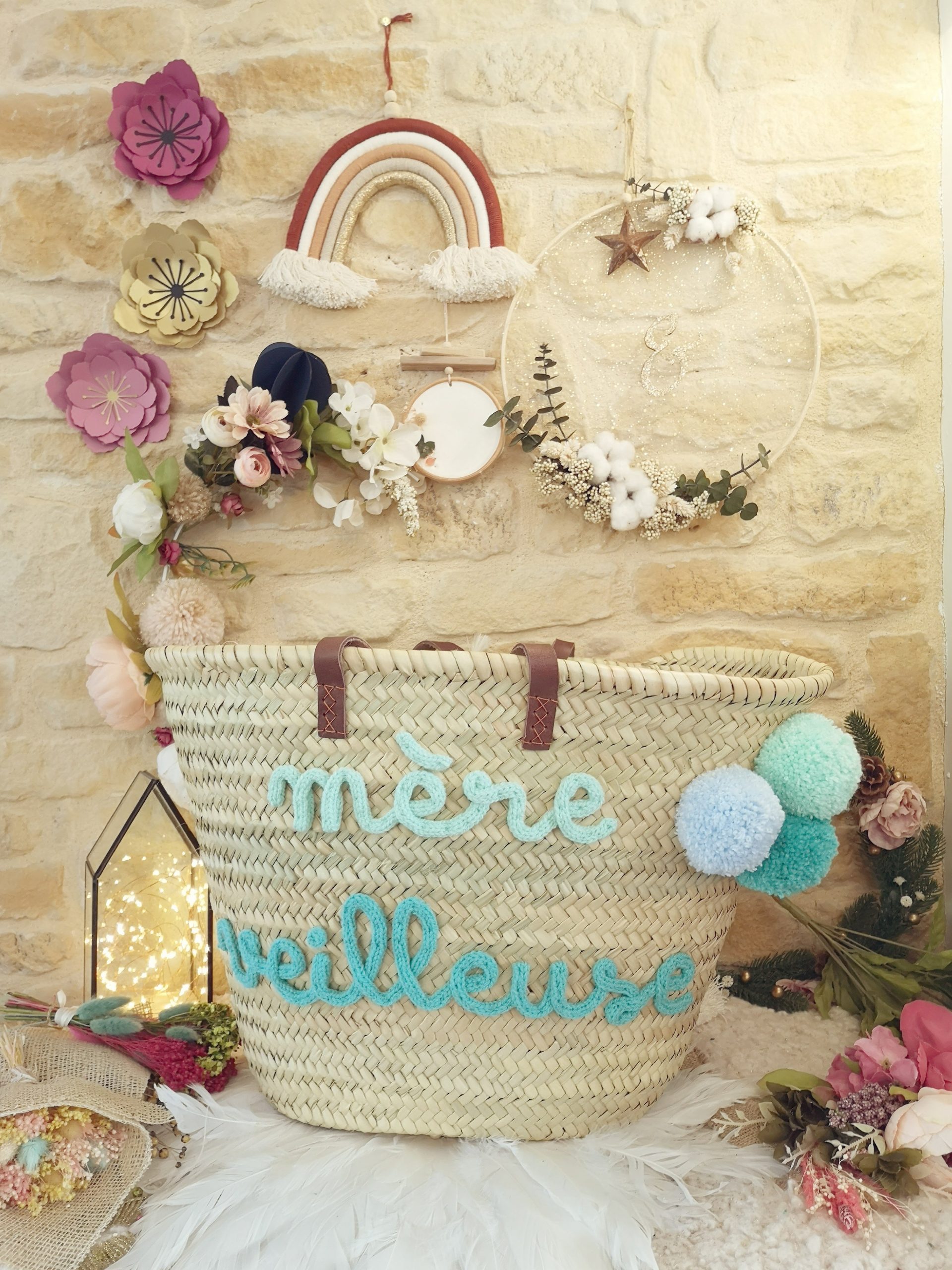 * Panier de Plage mère veilleuse petites anses