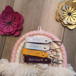 Porte clés en cuir Belle-Sœur