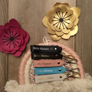 Porte clés en cuir Belle-Maman