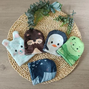 Mini gant de toilette animal aquatique