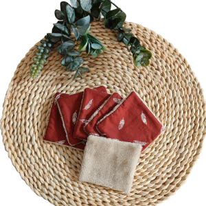 Lingettes lavables terracotta