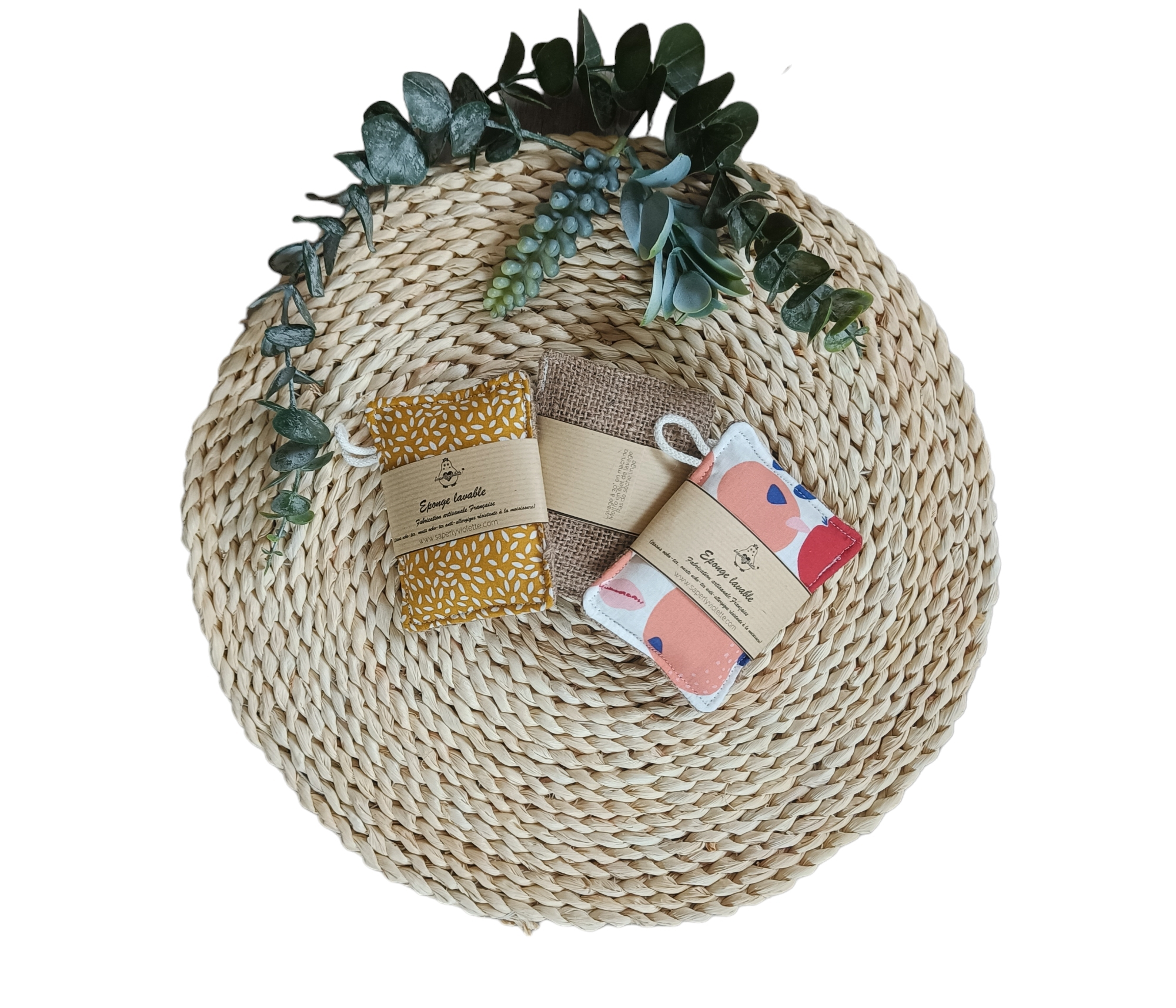 Eponge lavable en toile de jute – Image 6