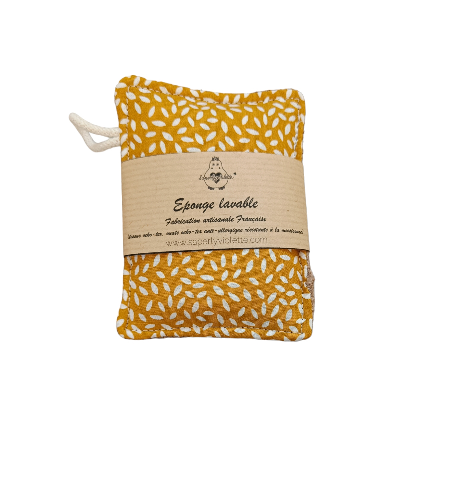 Eponge lavable en toile de jute – Image 3