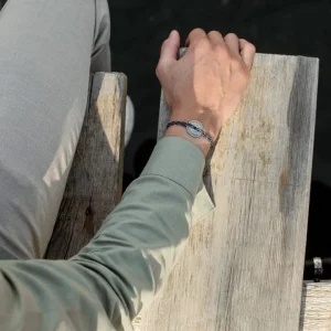 Bracelet Argent Vieilli Marin Rose des vents