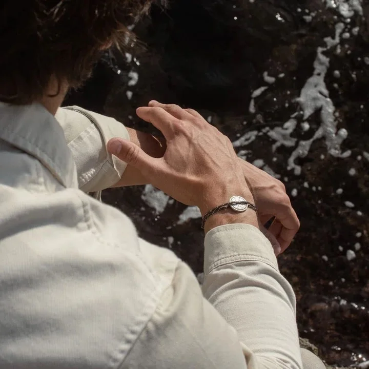 Bracelet Argent Vieilli Tramontane, Rose Des Vents – Image 3