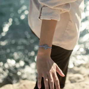 Bracelet Argent Vieilli Grec, Rose Des Vents