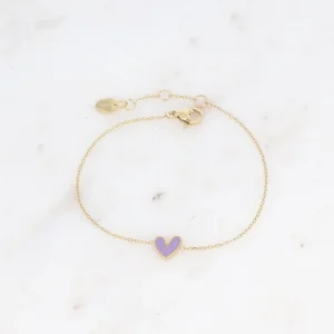 Bracelet Cœur Lilas
