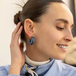 Boucles d&rsquo;Oreilles Marble, Zag plusieurs coloris