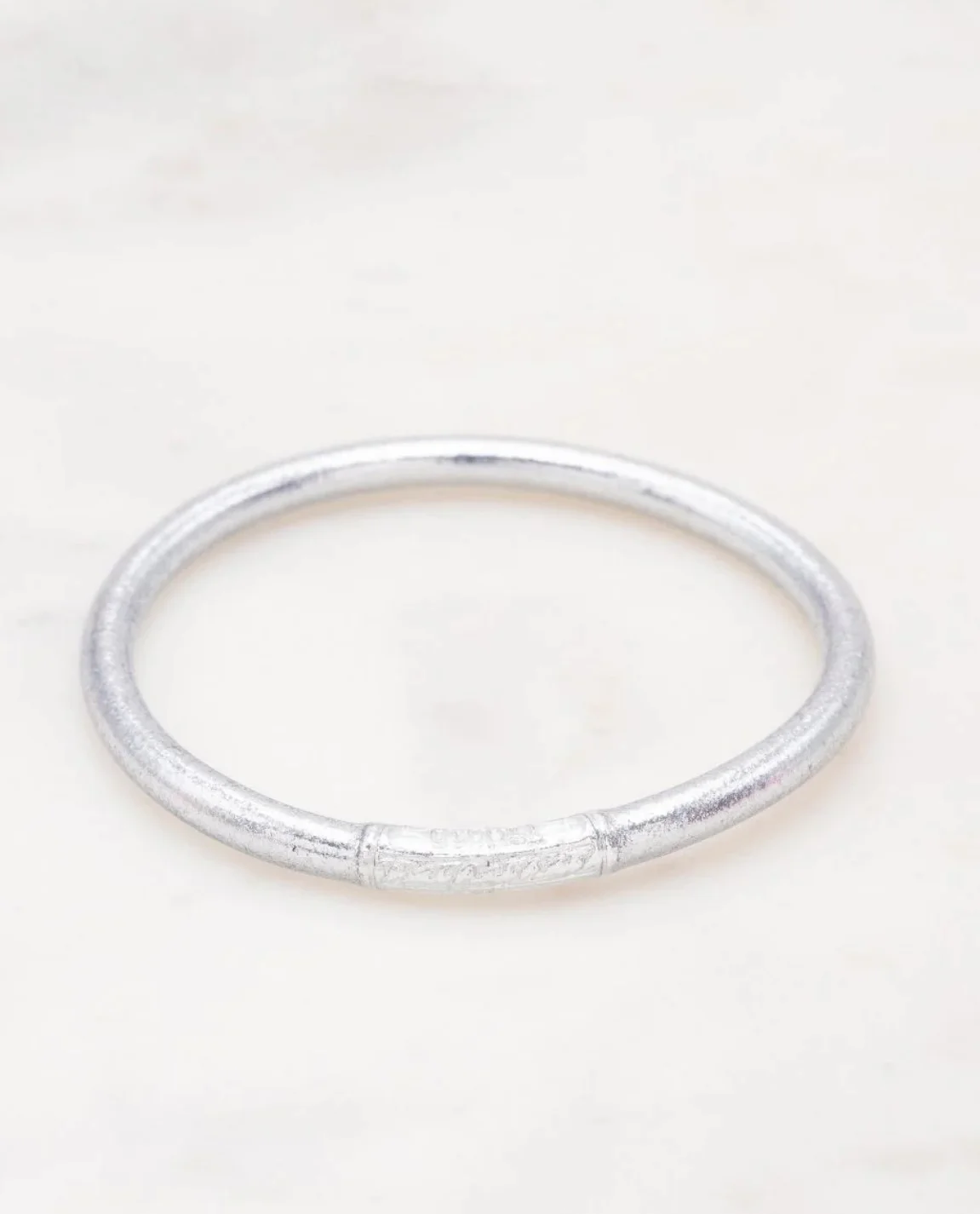 Bracelet Jonc Bouddhiste Argent Épais – Image 2